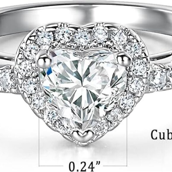 Glamorous Elegance: 18k Gold Plated Wedding Rings- promise Eternal Ring - Picture 2 of 4